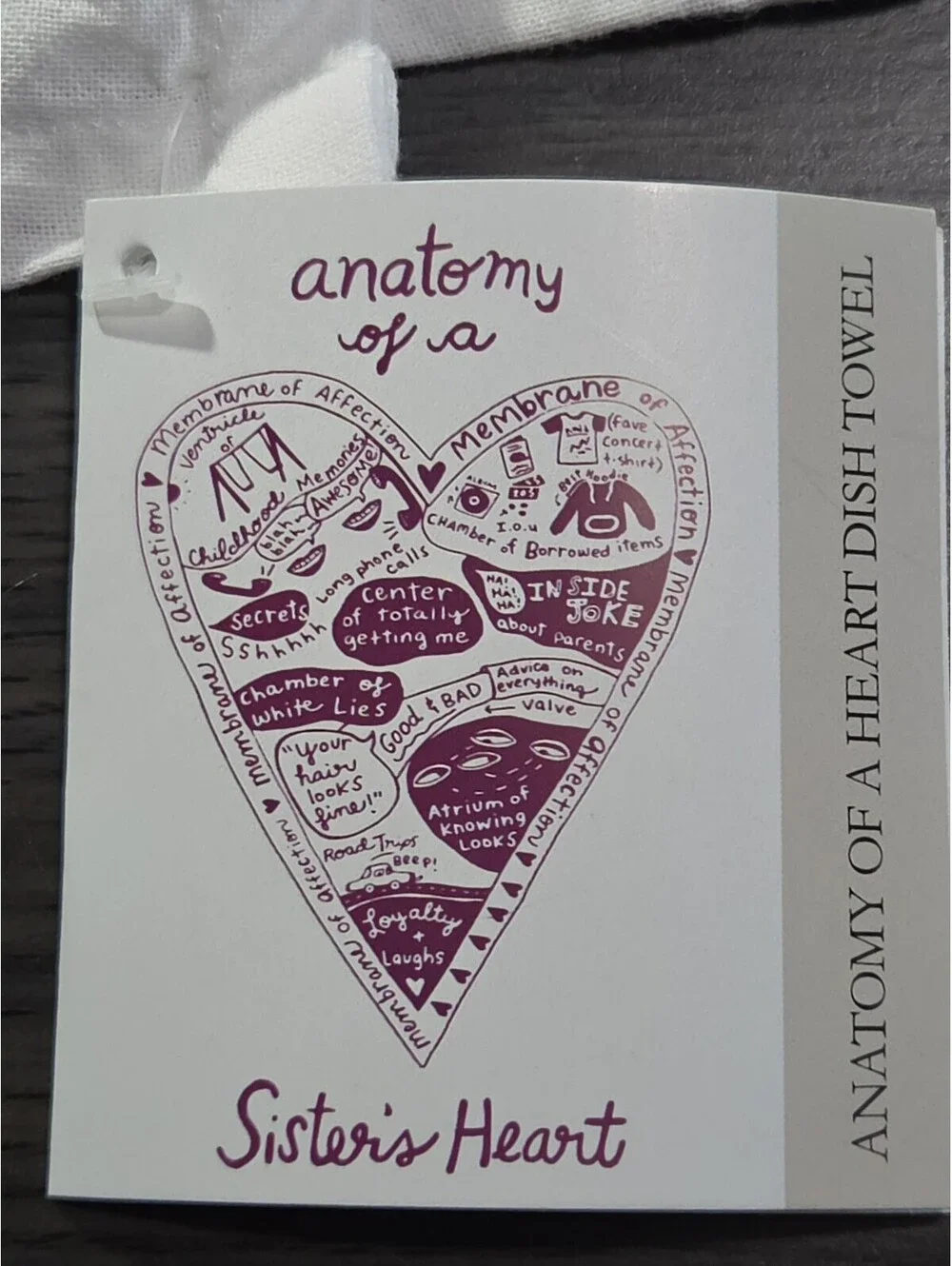 Kitchen Towel - Anatomy Of Sister's Heart